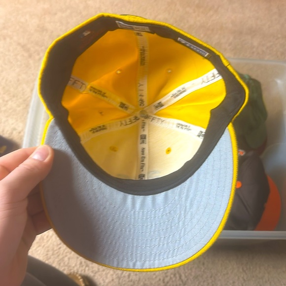 Vintage Oakland Athletics Fitted Hat (7 1/2) All Yellow Green “A’s” - Picture 3 of 4